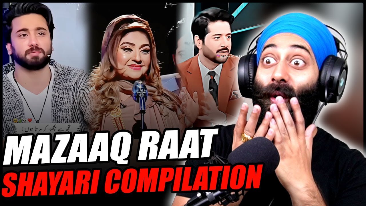 Indian Reaction on Mazaaq Raat Shayari Compilation | PunjabiReel TV Extra