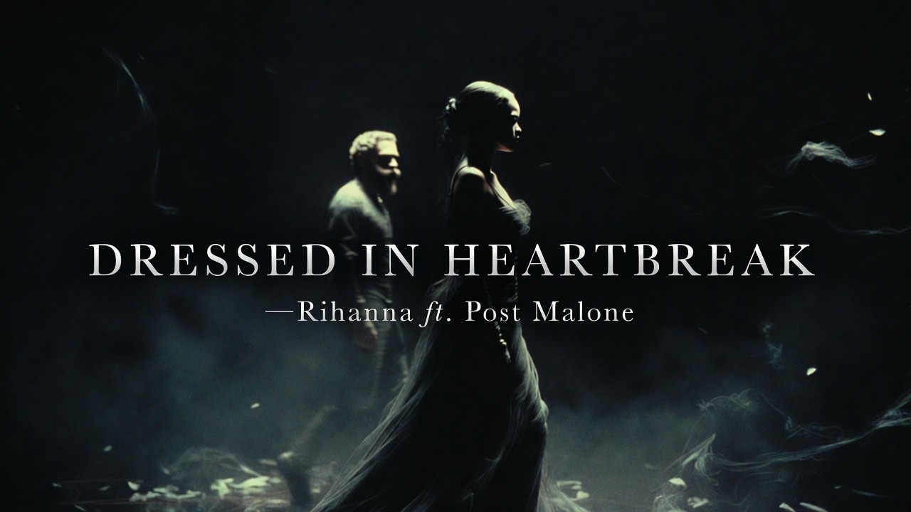 Rihanna ft Post Malone - Dressed In Heartbreak (Lyrics Visualizer)