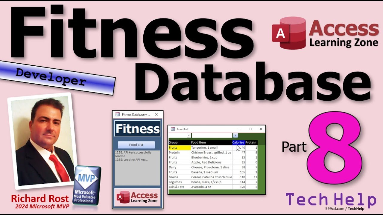 Microsoft Access Fitness Database Part 8:  Importing Data From Excel, Calculated Query Fields