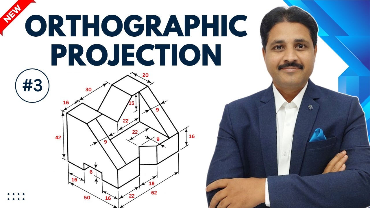 ORTHOGRAPHIC PROJECTION IN ENGINEERING DRAWING IN HINDI (Part-3) @TIKLESACADEMYOFMATHS