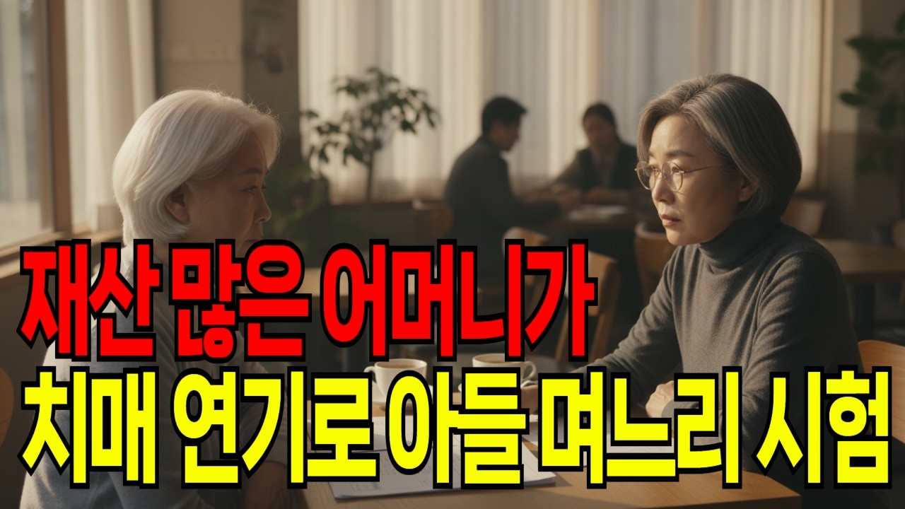재산 많은 어머니가 치매 연기로 아들 며느리를 시험했다