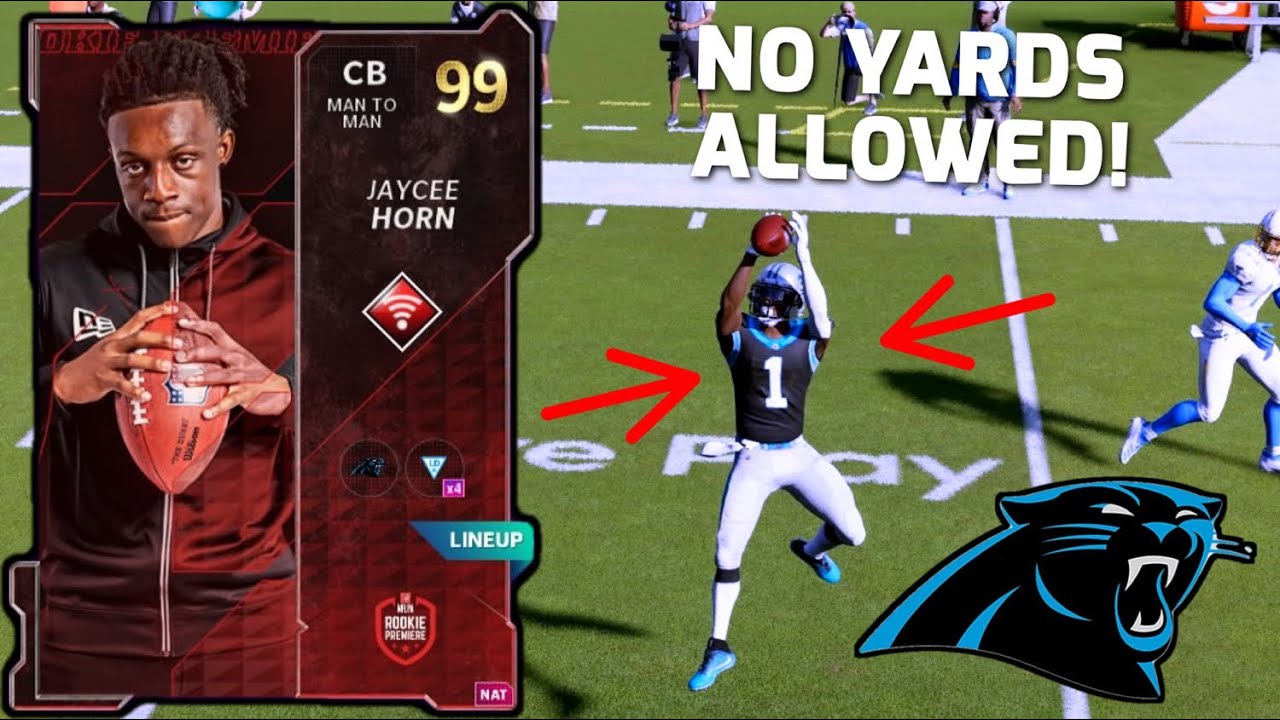 99 Rookie Premiere Jaycee Horn MAKES PLAYS on the Panthers Theme Team! | Madden 21 Ultimate Team