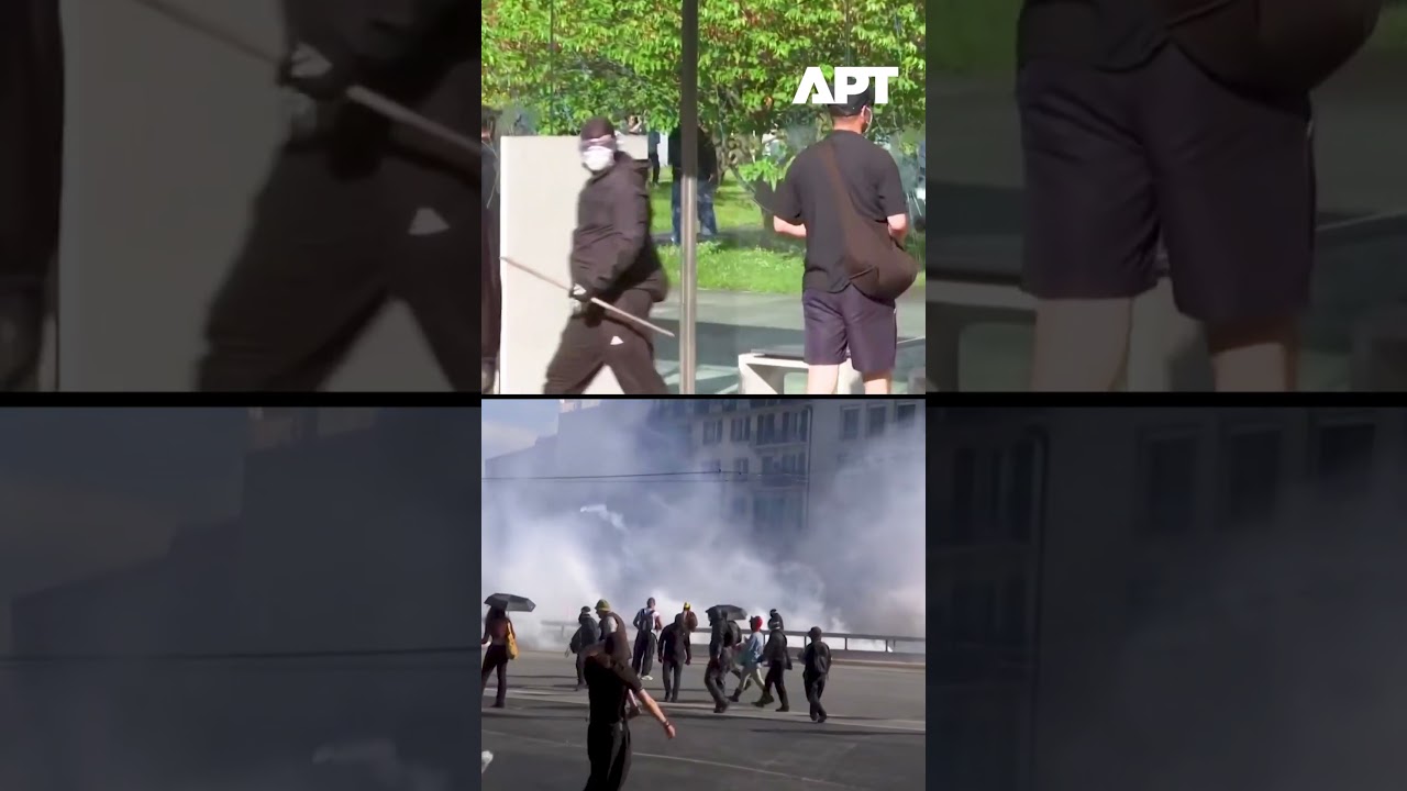 Swiss Police Fire Tear Gas as Anti-G7 Protesters March Toward UN Building | APT