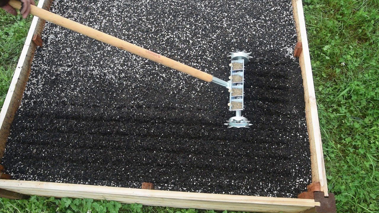 Using the Four-Row Pinpoint Seeder In a Raised Garden Bed