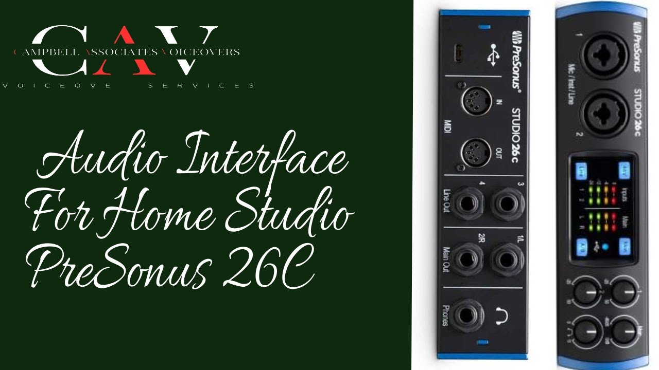 PreSonus 26c Audio Interface | प्रीसोनस 26सी ऑडियो इंटरफ़ेस | @voicetalent_ben