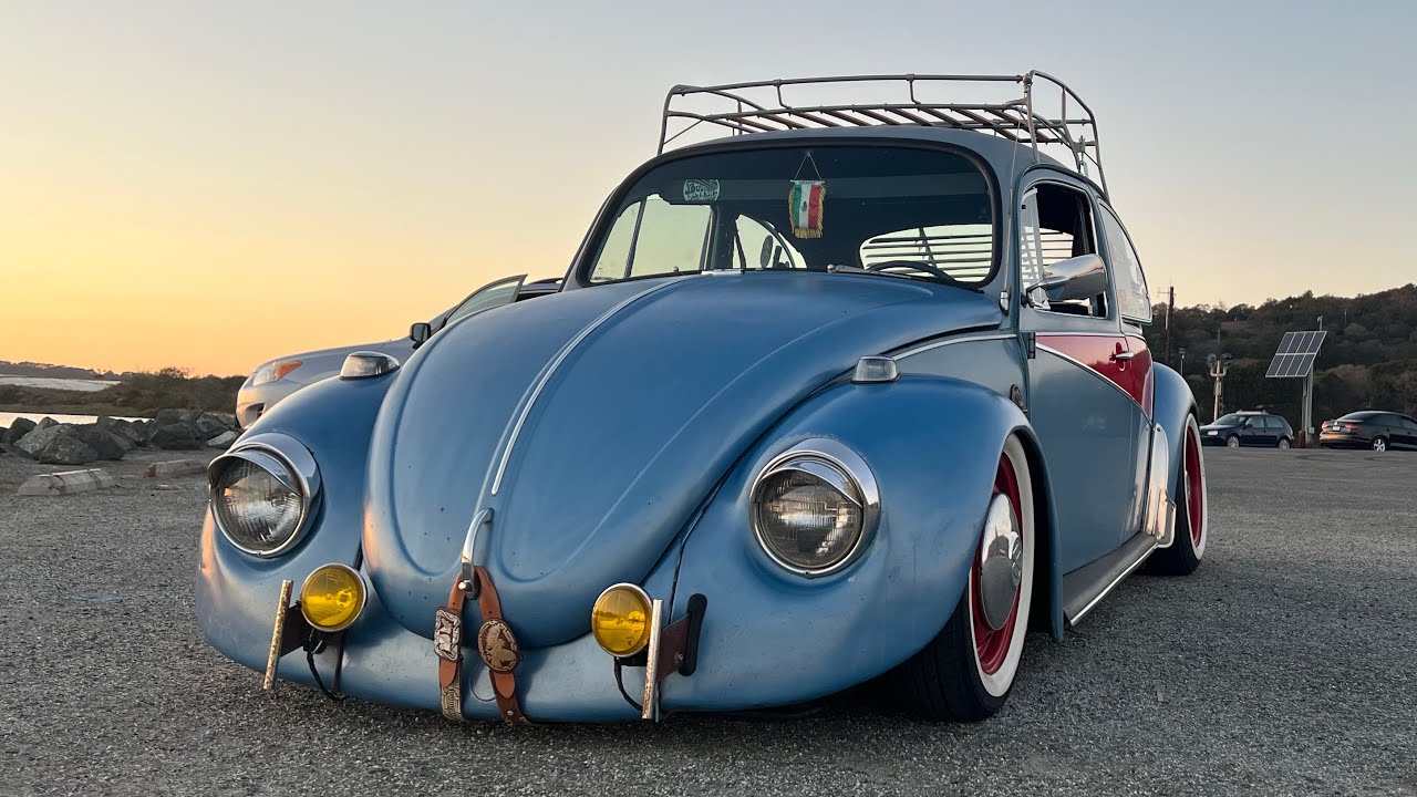 Cruising Watsonville In My Bagged Volkswagen Beetle !!