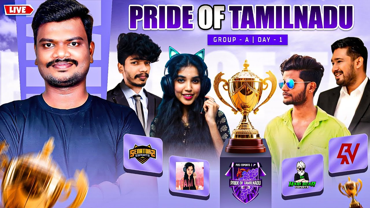 🔥 YOUTUBER PHASE 1 | 1 DAY SHOW | PRIDE OF TAMILNADU #pvs #gyangaming #freefirelive