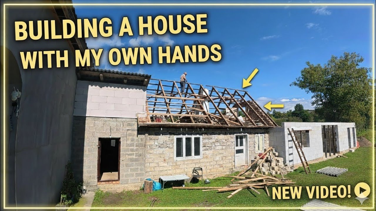 Reconstruction of an old House:🏠 Dismantling of the roof and New Walls🏗 | Ep. 4