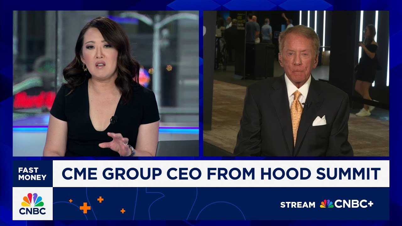 CME Group CEO Terry Duffy reacts to record market gains