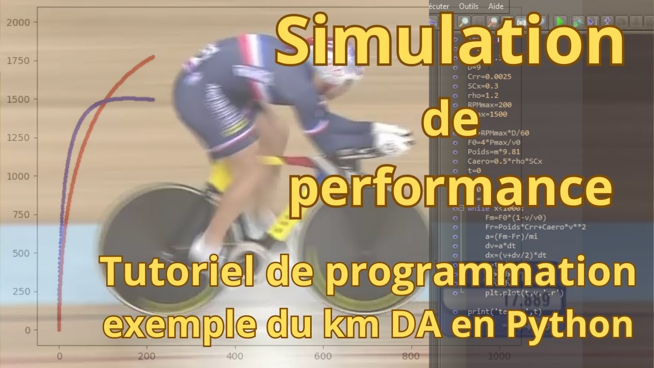 Simuler une performance, tutoriel de programmation de simulateur du km départ arrêté en Python