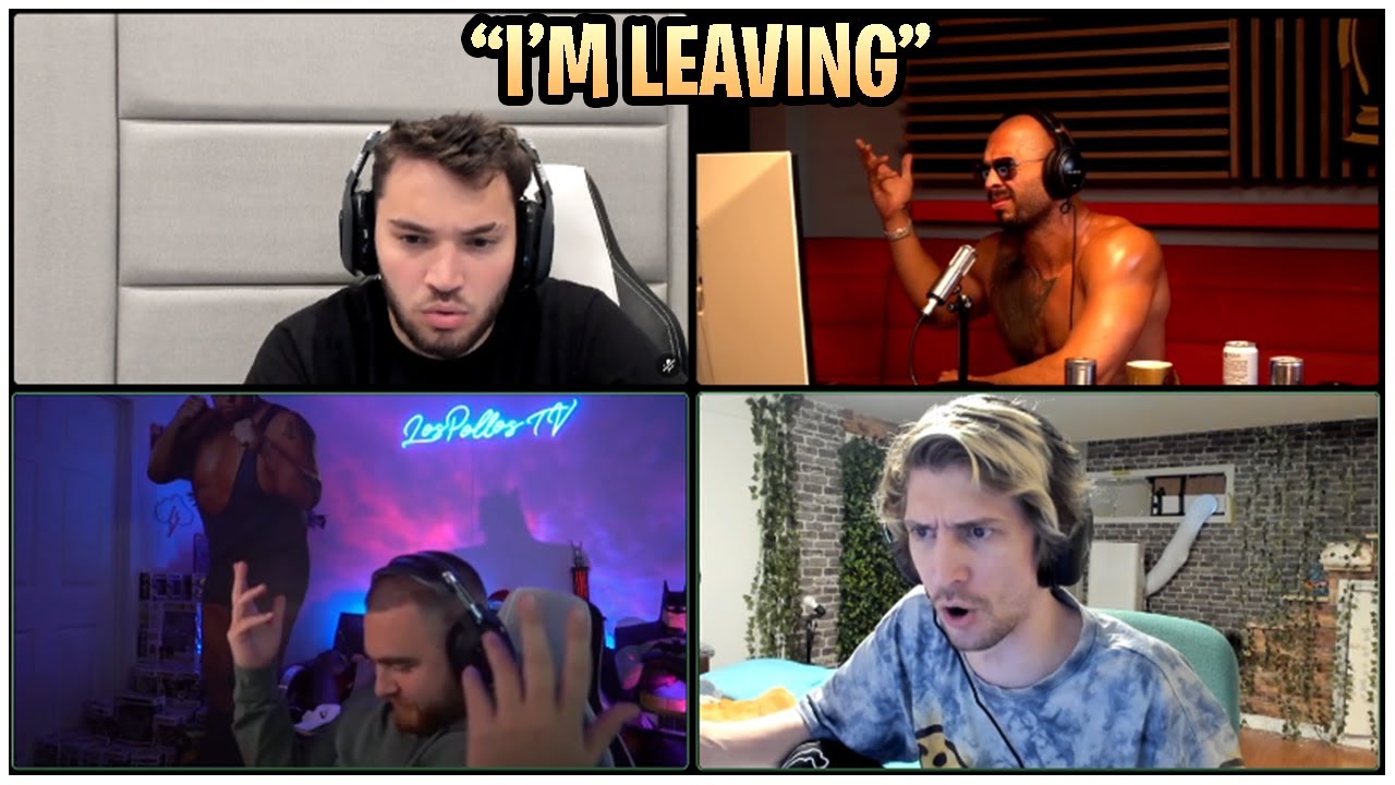 xQcOW & Andrew Tate Get Into Heated Argument That Makes Him LEAVE Adin's Stream!