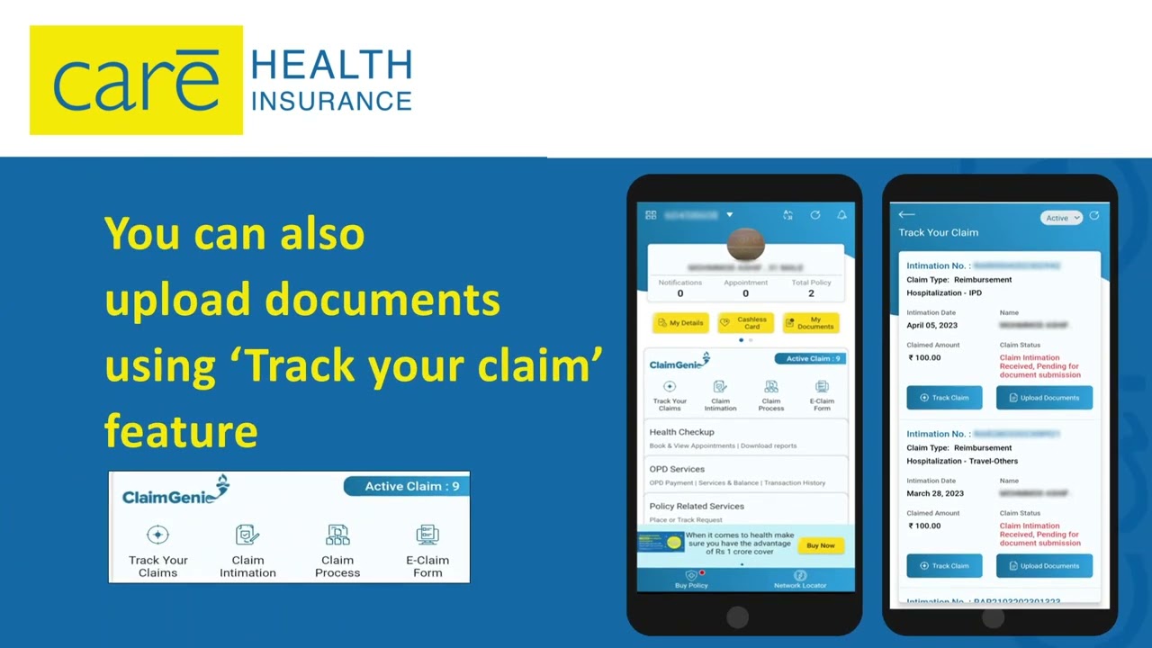 Care Health &ndash; Customer App enables you to submit your claim related documents efficiently