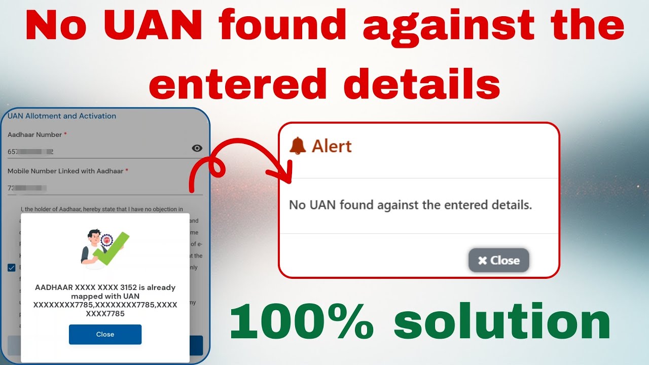 EPFO | No UAN found against the entered details | how to UAN number | UAN number Kaise Pata Kare