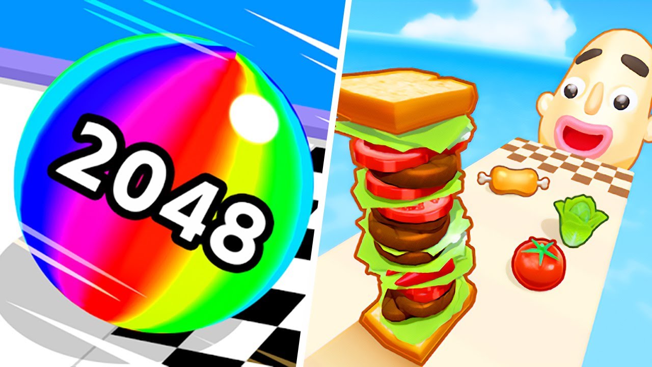 Ball Run 2048 | Sandwich Runner - All Level Gameplay Android,iOS - NEW BIG APK UPDATE