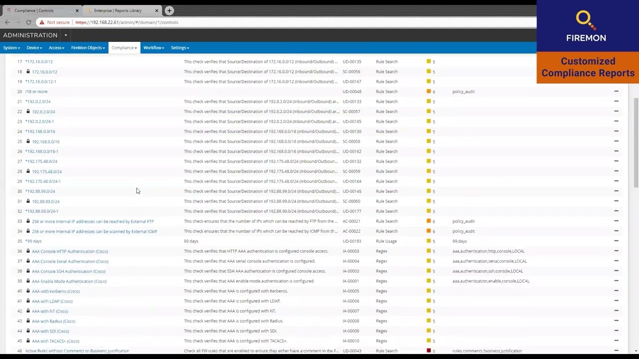 Custom Compliance Reporting with FireMon | 2025 Overview