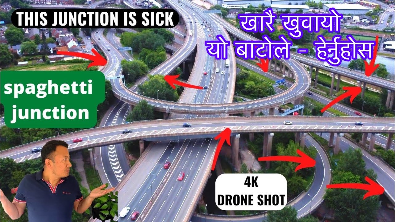 SPAGHETTI JUNCTION BIRMINGHAM - Flying Drone over UK’s most viral Highway I Gravehill Interchange