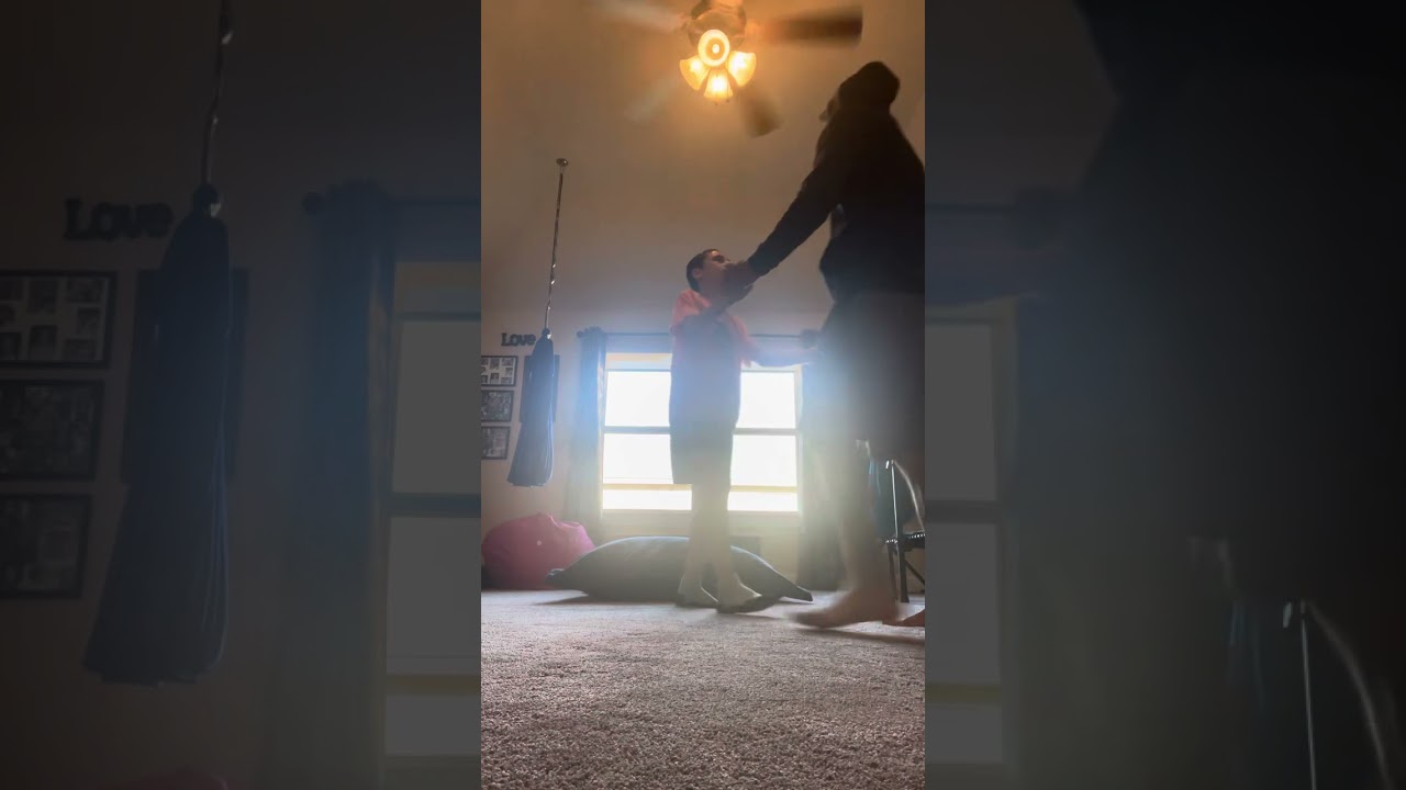 Father and son play wrestle! Dad tickles autistic son!