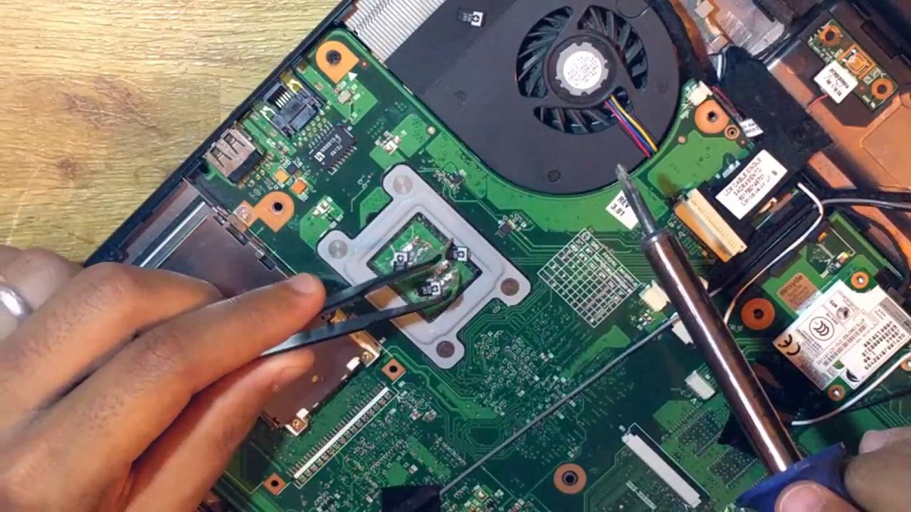 Toshiba Satellite  L300 Disassembly, Sudden Shutdown Fix, NEC TOKIN Replacement1