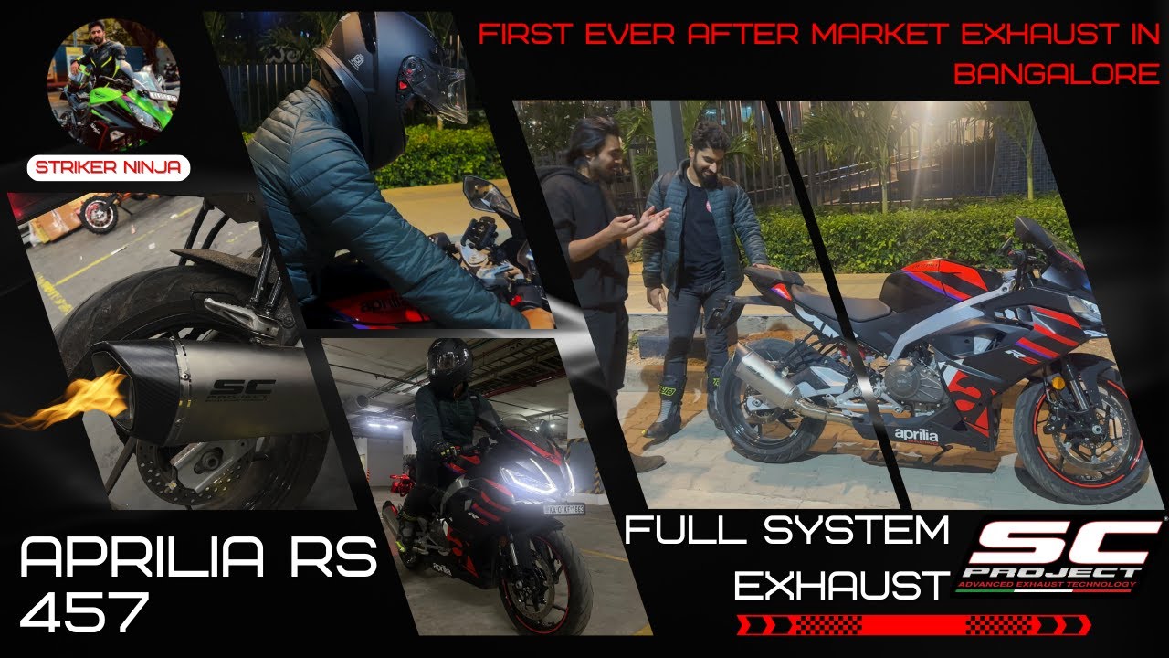 Aprilia 457 FIRST INDIA'S Most Loudest Extremely Loud 🔥 FULL SYSTEM SC PROJECT EXHAUST.🔥💥 #aprilia