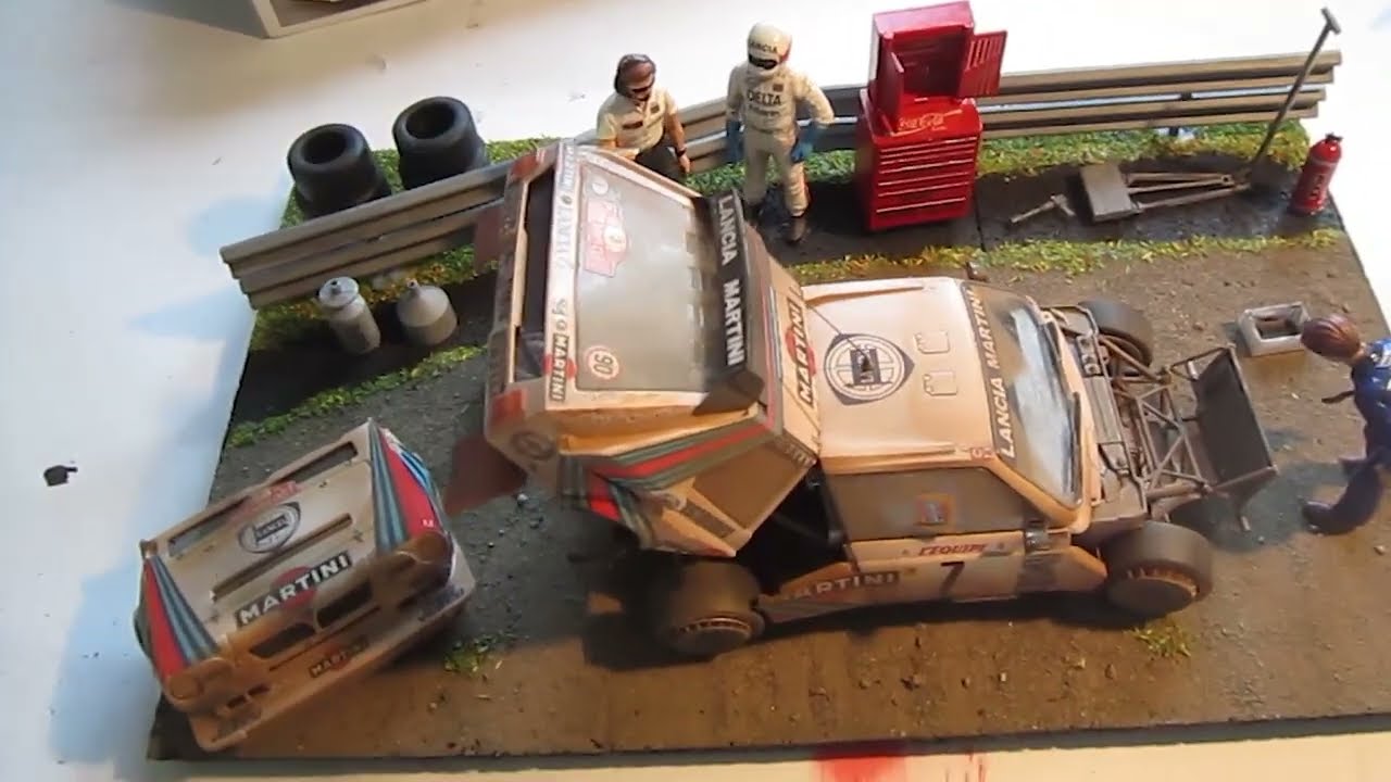 Heller Race figure's 1:24 and Lancia S4 Martini Nunu Simple Diorama !