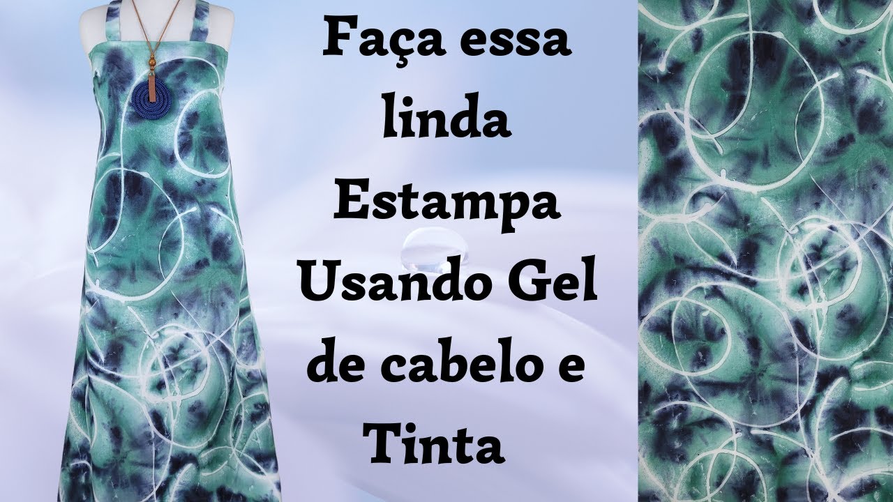Estampa Aquarela Feita com Borrifador e Gel de Cabelo. Fácil, Rápido e com um resultado incrível.