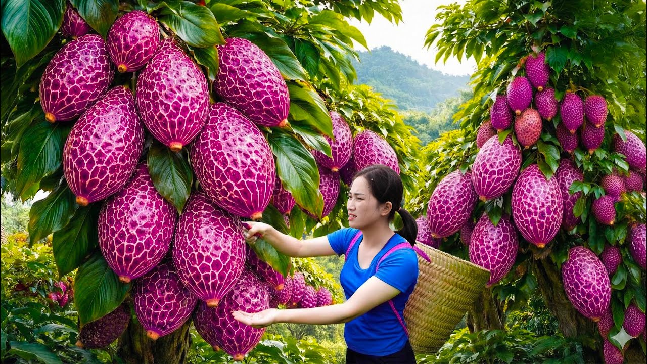 Harvesting GIANT Salacca to Sell | Extra Spicy Crispy Fried Salacca Recipe – Peaceful Village Life