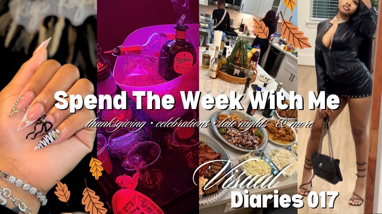 VLOG | spend the week with me | new nails, girls night, thanksgiving & more | Riya Royale