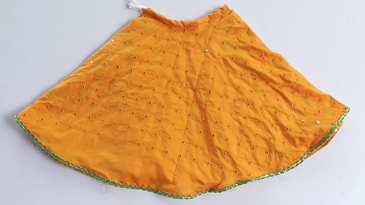 umbrella skirt cutting and stitching in tamil | Kids lehanga stitching methods