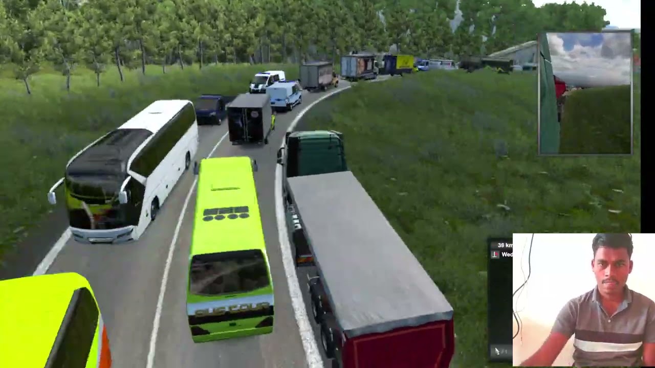 Volvo Truck खतरनाक राडा Overtaking in traffic | ETS2 | ##kirangholave #ets2 
