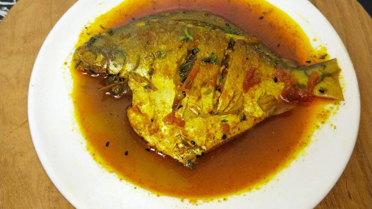 দুর্দান্ত স্বাদের পমফ্রেট মাছের তেল ঝাল | Pomfret Curry  | Bengali Fish Curry|. Pomfret er Tel Jhal 