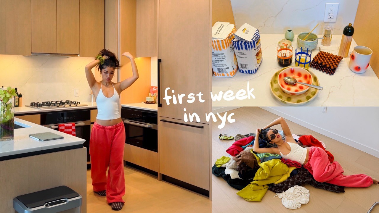 my first week living alone in NYC | kitchen decor, first trader joes haul, in the city
