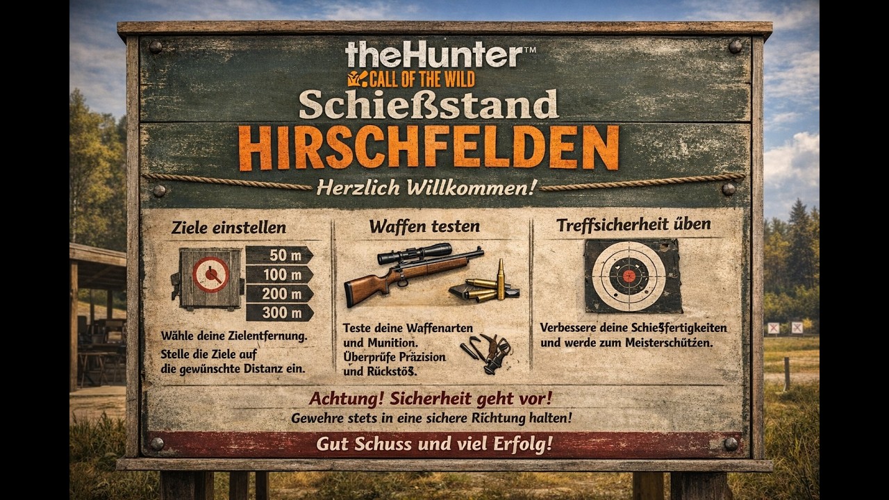 Schießstand Hirschfelden 🔫 Waffen testen & Treff­sicherheit verbessern | theHunter Call of the Wild