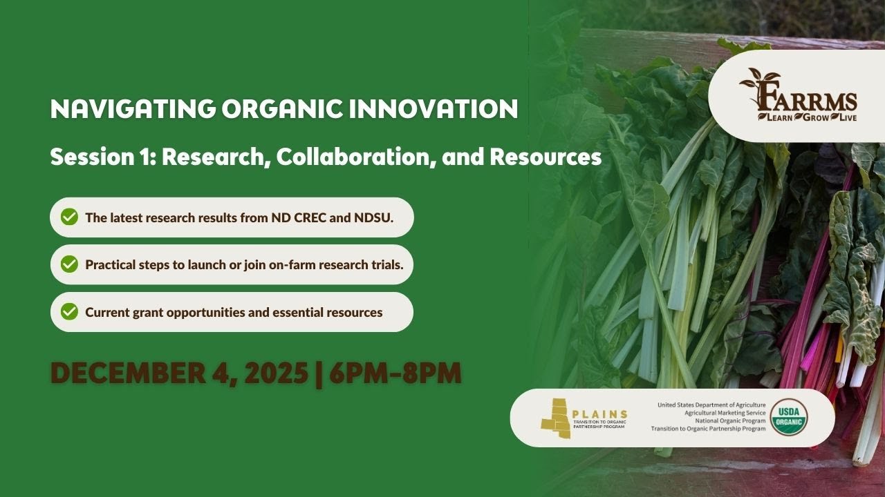 Research, Collaboration & Resources | Session 1, FARRMS Navigating Organic Innovation Webinar Series