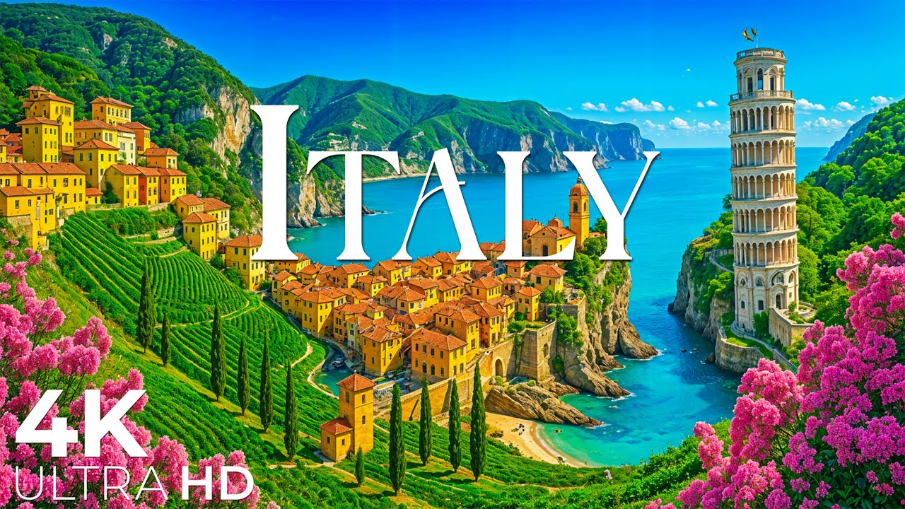 Italy 4K • Scenic Nature Relaxation Film with Peaceful Music | Nature 4K Ultra HD