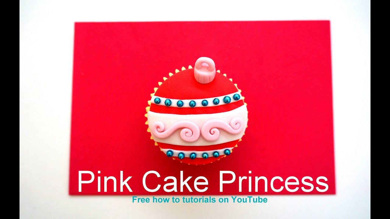 Christmas Cupcakes - How-to Make a Christmas Bauble Cupcake or Ball Ornament Cupcake