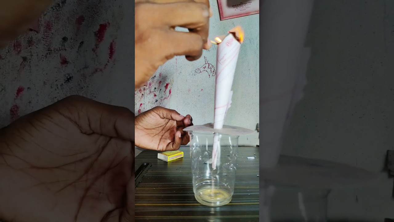 paper and glass smoking magic#paper#and #glass# #smoking#magic#science#experiment🧪🧪🧪