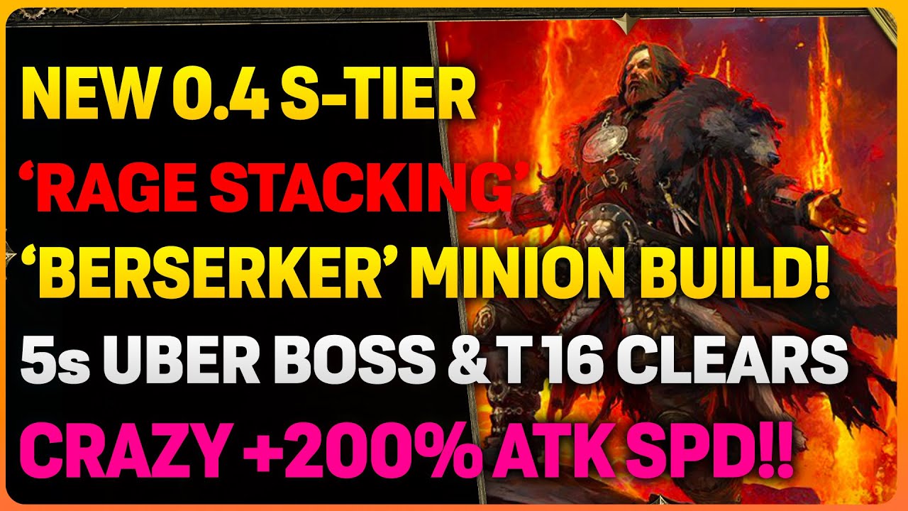 NEW 0.4 'RAGE BERSERKER' Minion Summoner Build! | INSANE ATK SPD & DMG!