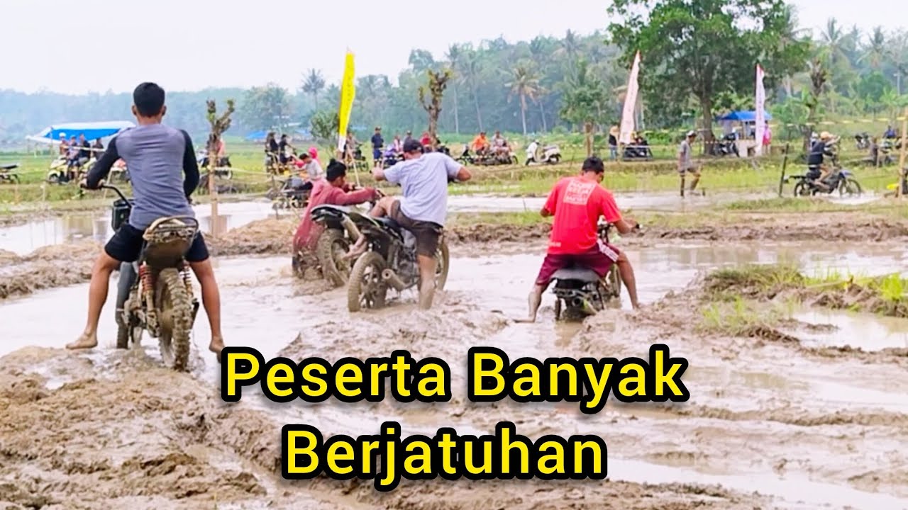 SAWAH MENGGANAS ‼️Adu Skli Dilumpur Balab Motor Ojek Manol Gabah Hari Terakhir Latihan