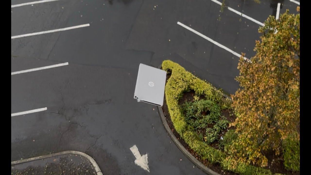 Dropping laptops off a building