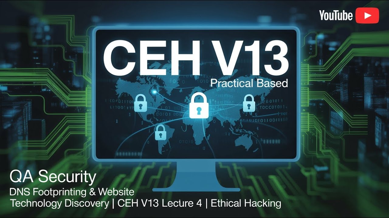 DNS Footprinting & Website Technology Discovery | CEH V13 Lecture 4 | NS LOOKUP | DIG | DNS Record