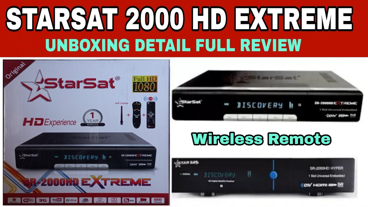 StarSat SR 2000 HD Extreme Wireless Remote Full Review
