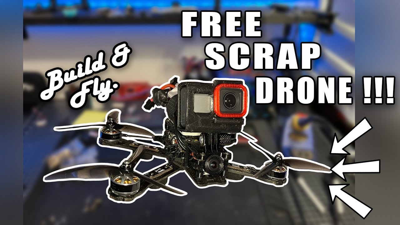 Building A Drone From Scraps!! - How to build a drone and crash it - 4K