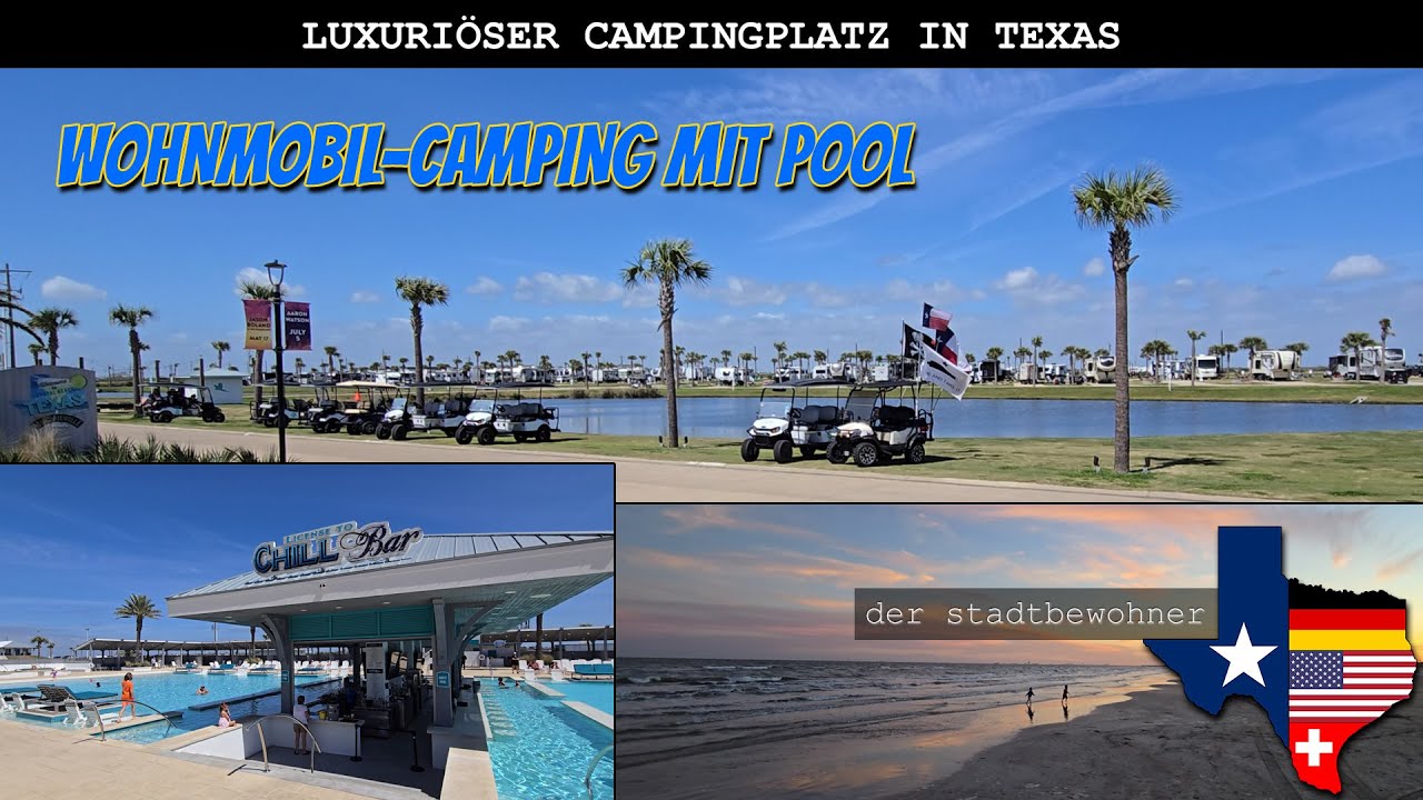 Luxus Wohnmobil Campingplatz in Texas am Meer