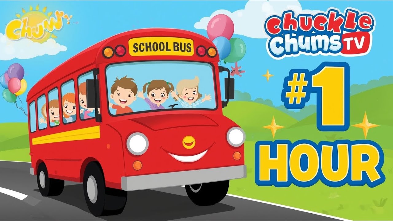 [1 HOUR] 🎵🚍 Wheels on the Bus | 1 Hour Nursery Rhymes for Kids 🎶 | ChuckleChums TV”