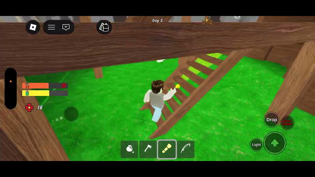  I played 99 nights in the forest in Roblox 
