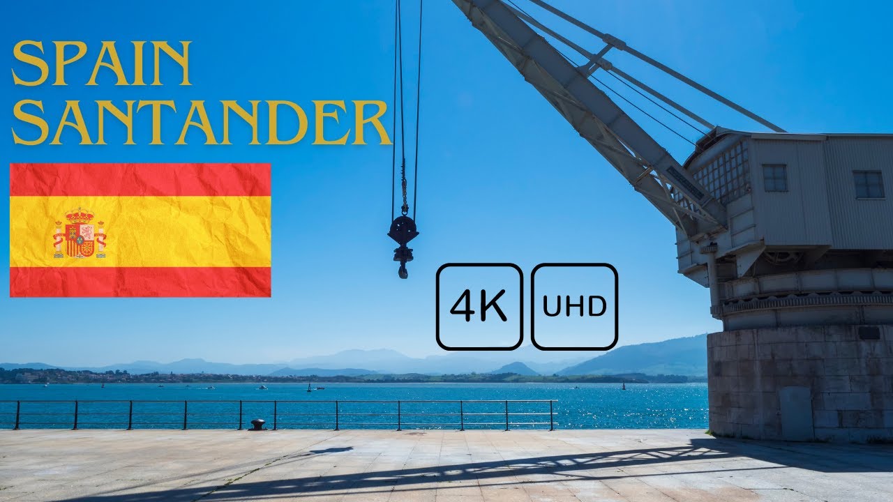 🇪🇸 Sunny Day in Santander, Spain - Walking Tour 4k Video Along The Bay With a Beautiful View 🇪🇸