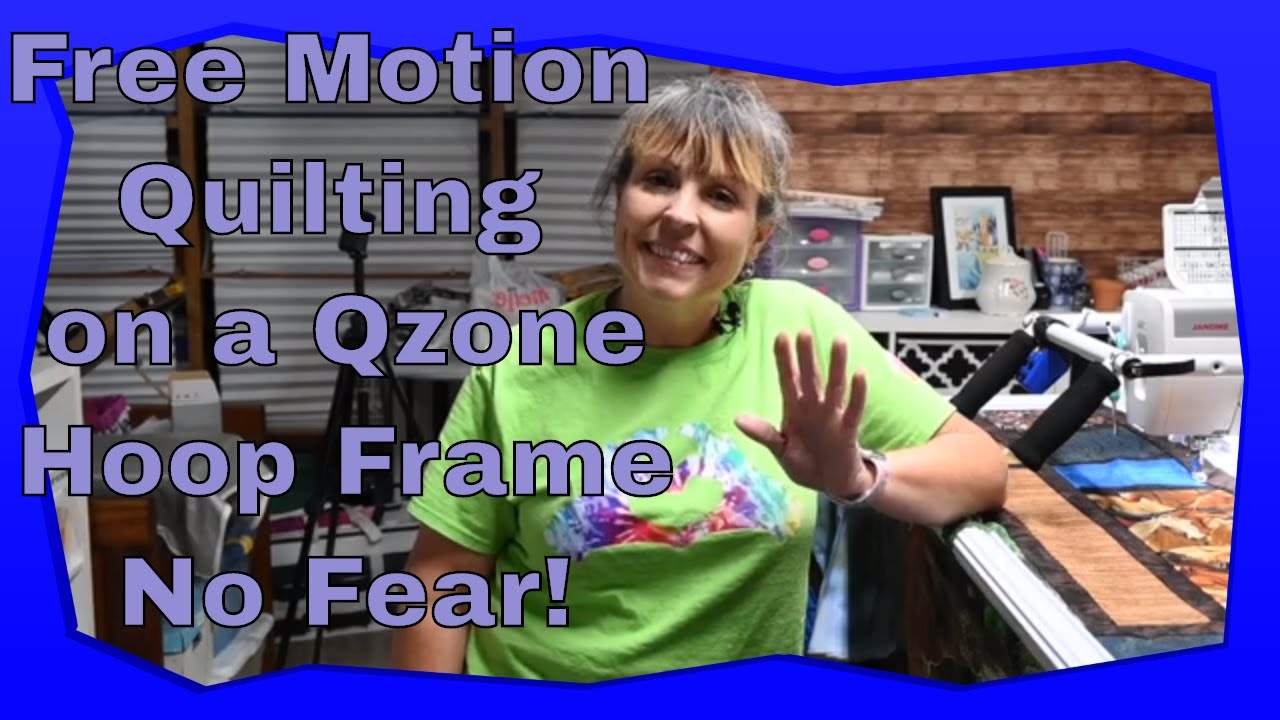 How I Free Motion Quilt with a Grace Company Q-zone Hoop Frame - Woodgrain Pattern
