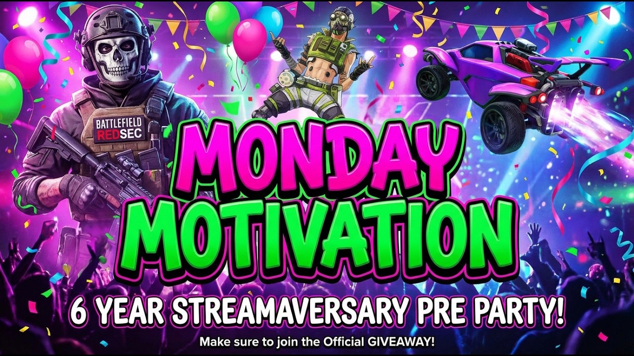 🥳BIG Celebration🍾💪🏻 Monday Motivation💪🏻 6 Year STREAMAVERSARY Pre-Party!🔥💯👑BEAM KING!👑