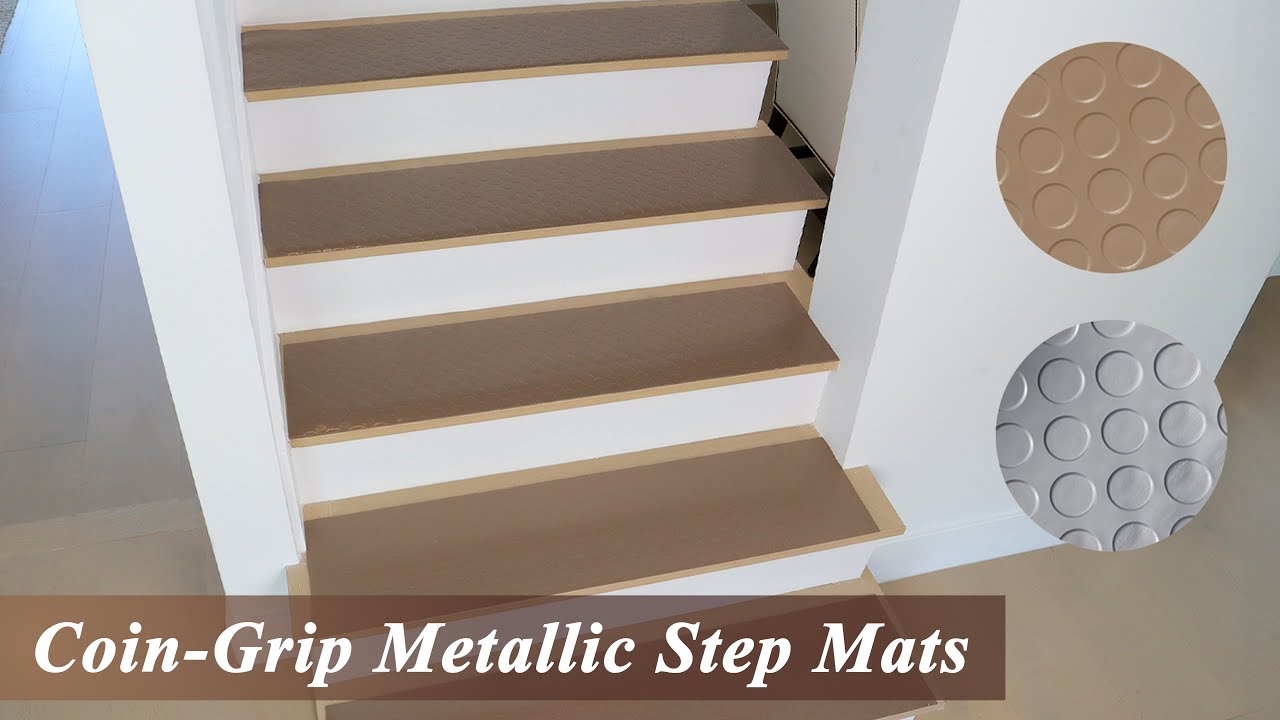 Coin-Grip Metallic Step Mats