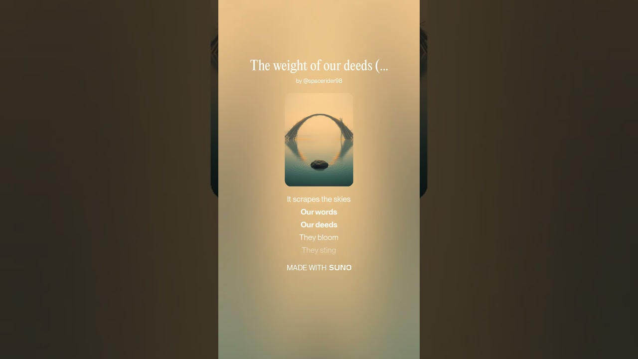 The weight of our deeds - SPACE RIDER 